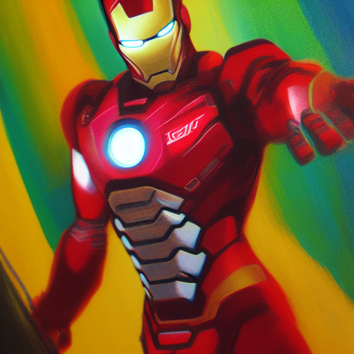 chalk painting of Ironman