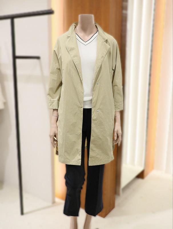 BCBG 턴업 트랜치 코트 B1B3G191