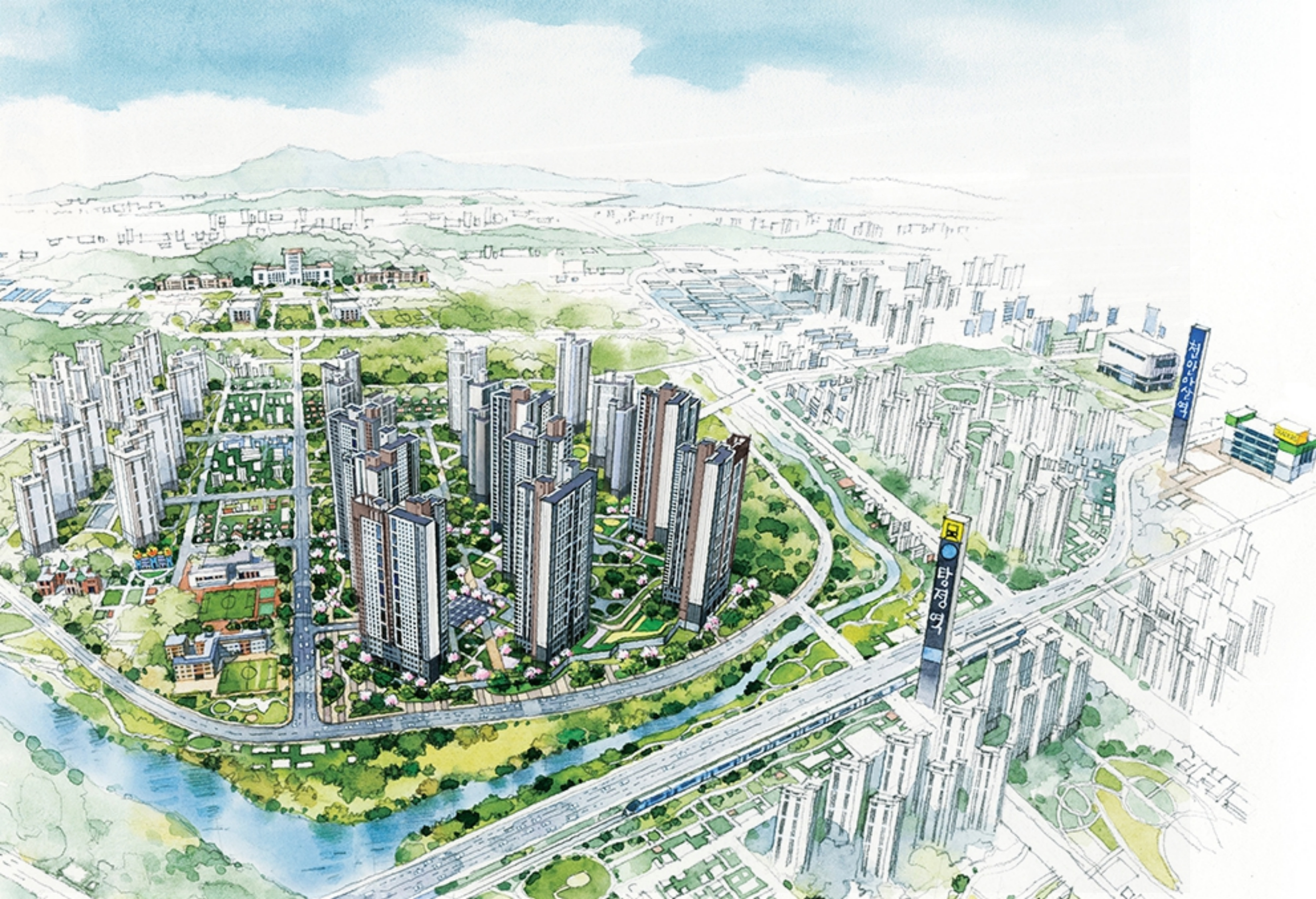  더샵 탕정인피니티시티 아산탕정지구 1140세대 아파트 내달 분양 예정