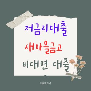새마을금고 비대면 대출