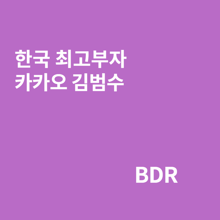  한국 부자 순위 1위, 카카오 김범수