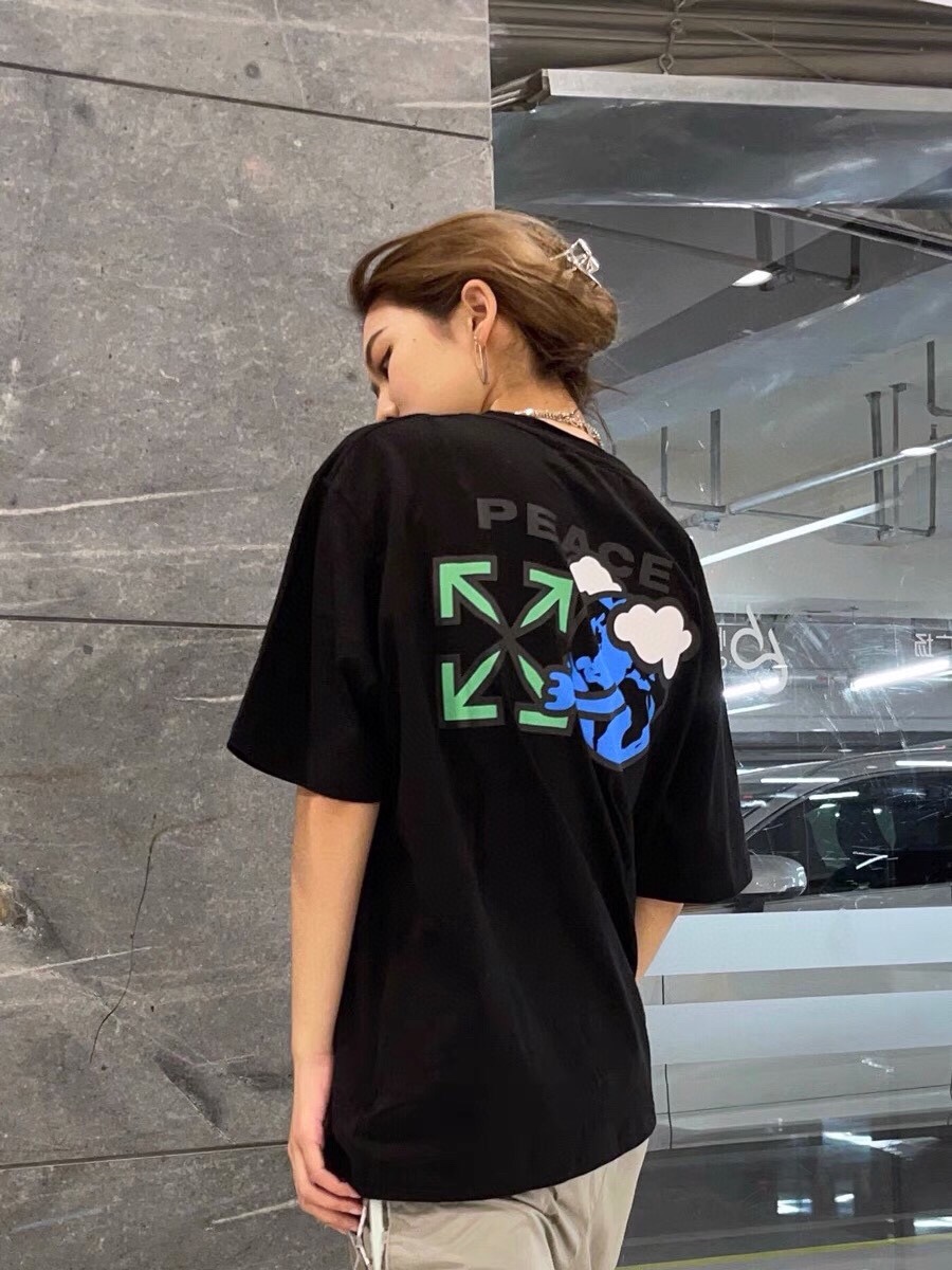  [OFF WHITE] 오프화이트 피스 로고 반팔 티셔츠 (2 COLOR)