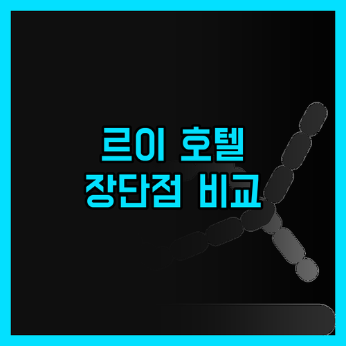 르이 호텔 선택 고민 끝! 여행객이 