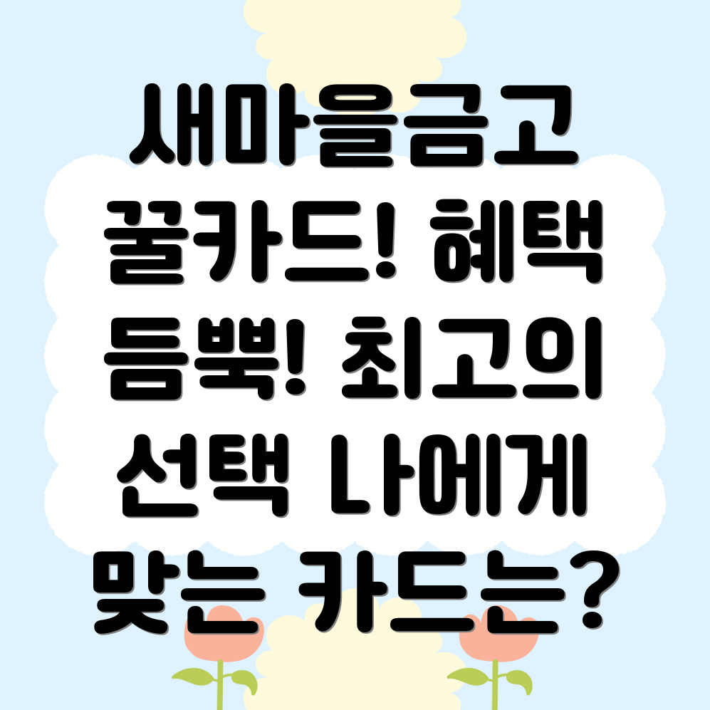 새마을금고 꿀카드