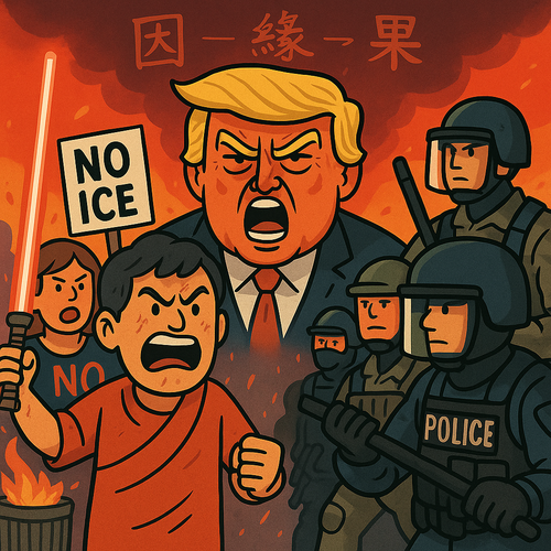 불법 이민 단속 반대 시위