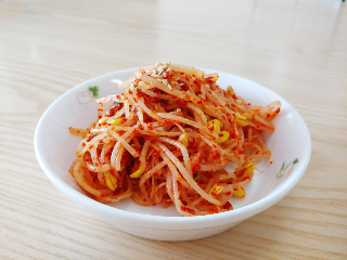  백반집 기본 반찬 만들기 콩나물 무침.