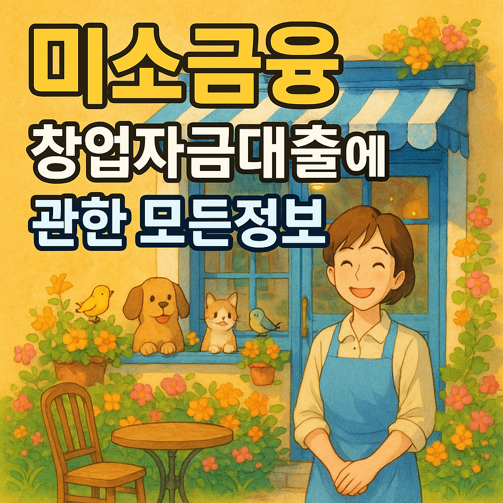 미소금융 창업대출 신청방법, 금리 및 한도, 제출서류 등 총 정리