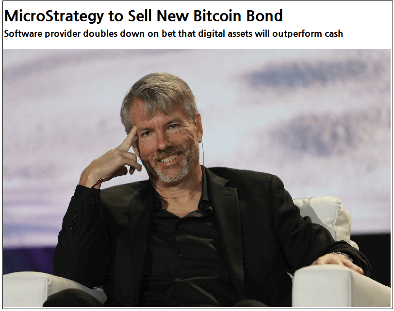  비트코인으로 3,200억 손실 미 나스닥 상장회사..."총알 준비해 더 사겠다" 선언 MicroStrategy to Sell New Bitcoin Bond