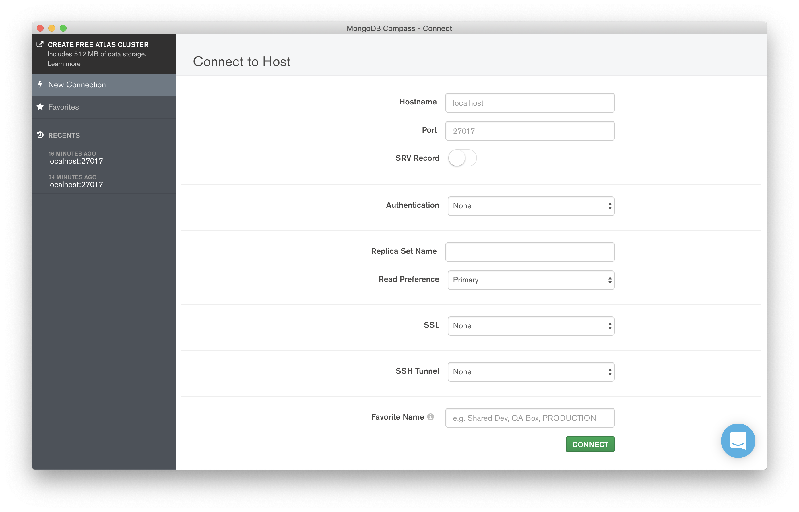 MongoDB Compass로 외부 MongoDB로 접속하기.