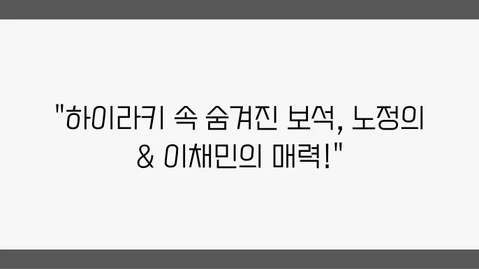 하이라키 출연진 뜻 넷플릭스 한국 드라마 추천 노정의 이채민