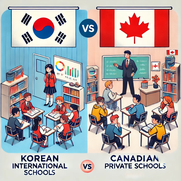 한국 국제학교와 캐나다 사립학교의 차이점