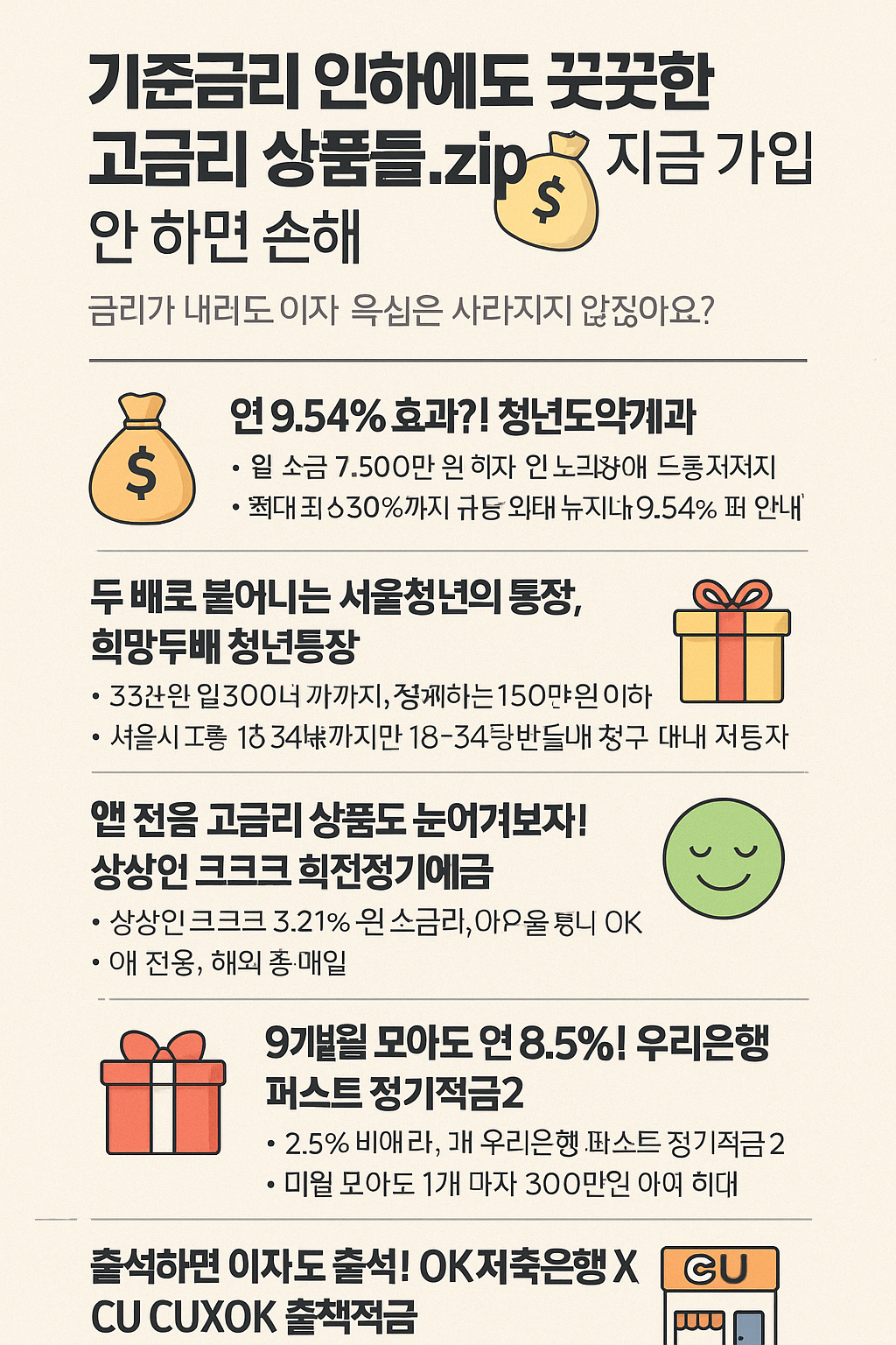 기준금리 인하에도 꿋꿋한 고금리 상품들💸지금 가입 안 하면 손해!