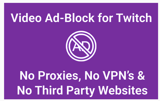 트위치 광고 차단 프로그램 Video Ad-Block, for Twitch