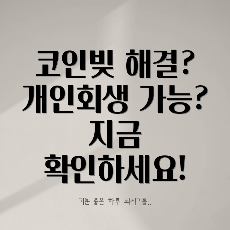 코인빚 개인회생