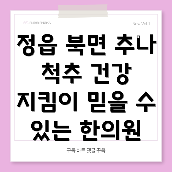 정읍시 북면 추나요법