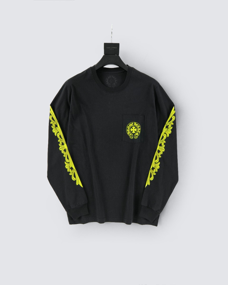  [CHROME HEARTS] 크롬하츠 레터링 네온 로고 롱 슬리브 티셔츠 (2 COLOR)