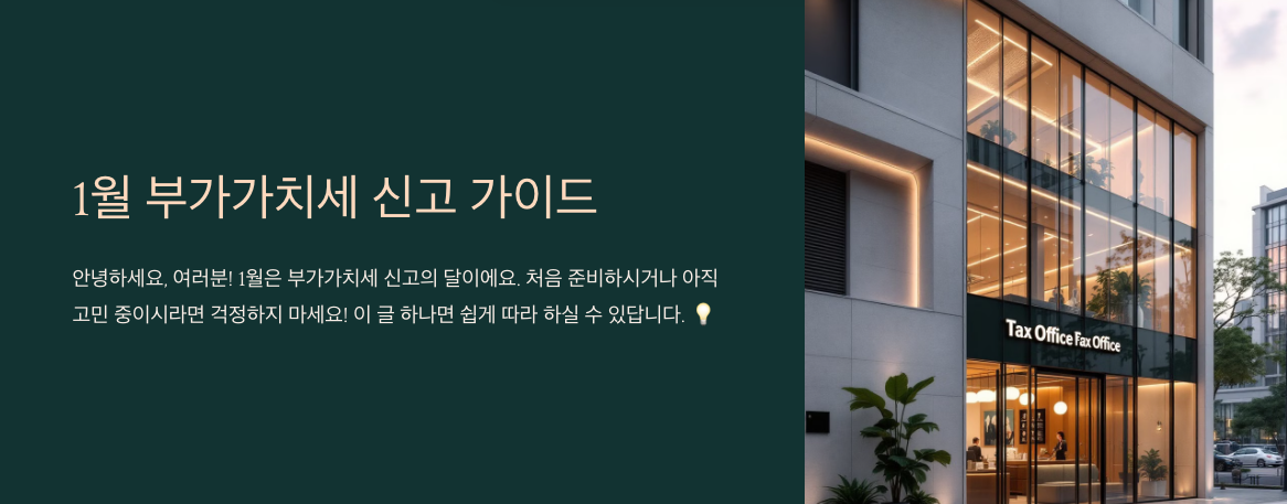 1월 부가가치세 신고, 이렇게 준비해요! 😊
