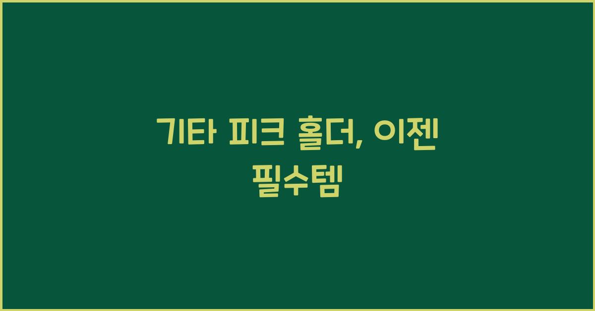 기타 피크 홀더