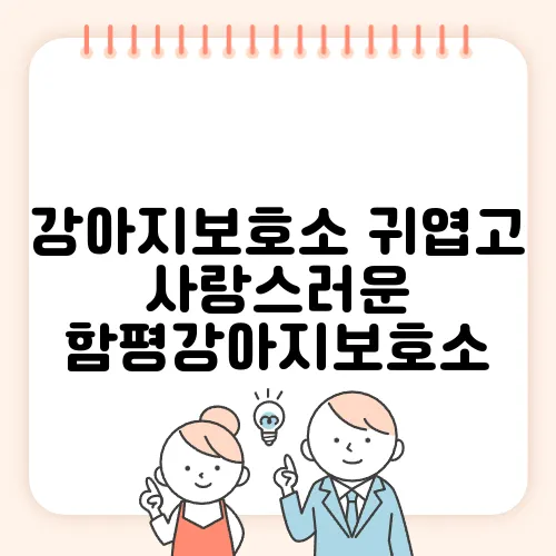 강아지보호소 귀엽고 사랑스러운 함평강아지보호소