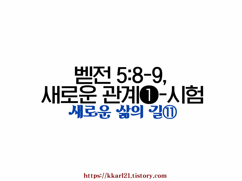  새로운 삶의 길⑪ 베드로전서 5장 8-9절, 새로운 관계❶-시험