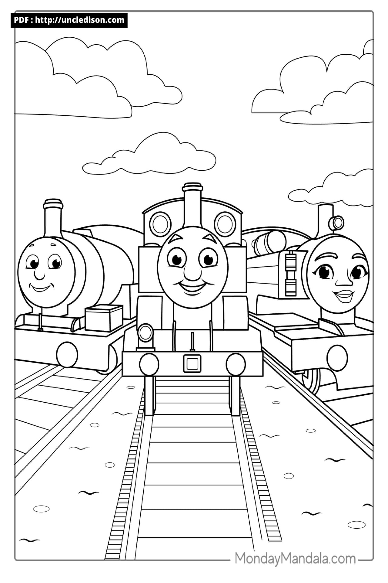 토마스와 친구들 색칠공부 무료도안 Thomas &amp; Friends coloring page