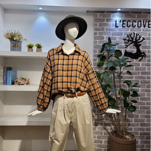 레코브 가을 체크 남방 셔츠 LF31A9NB515X