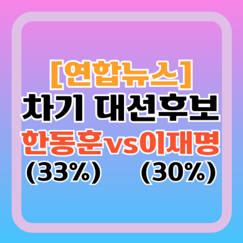 연합뉴스-여론조사-차기-대선후보-지지율
