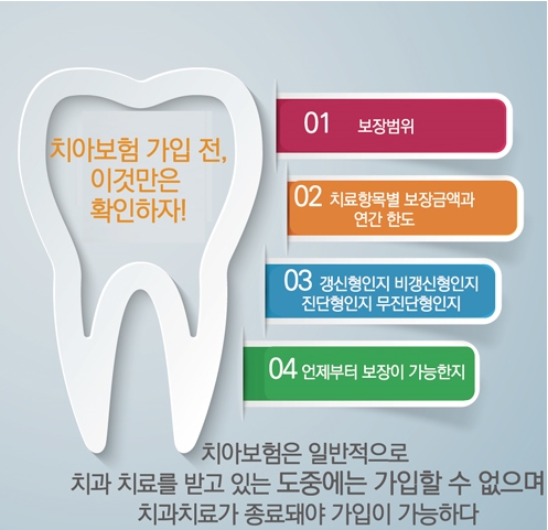 치과 보험 가입 전 확인사항 (출처:자투리경제)