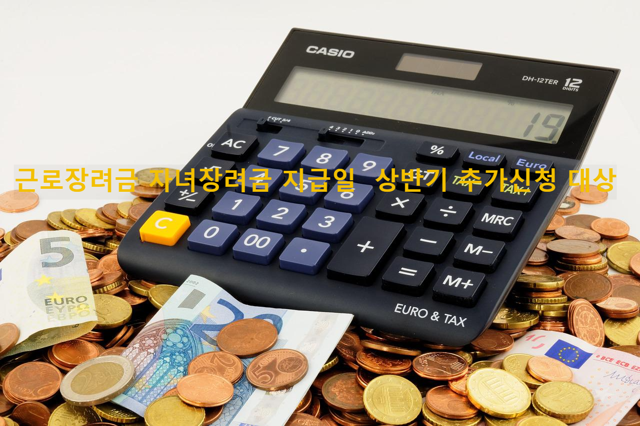  근로자녀장려금 2022년 지급일 지급시기 2022년상반기 추가신청 대상, 신청방법