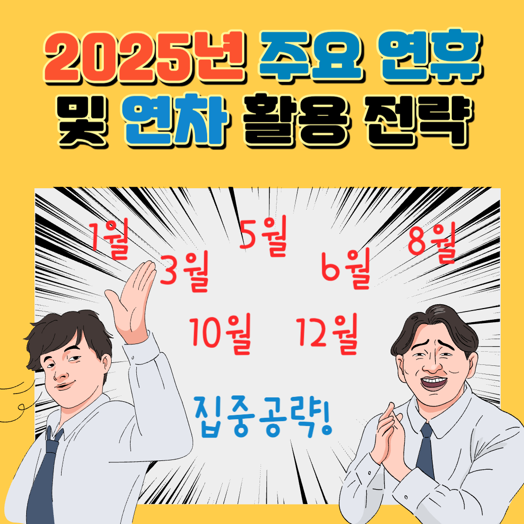 2025년 주요 연휴 및 연차 활용 전략