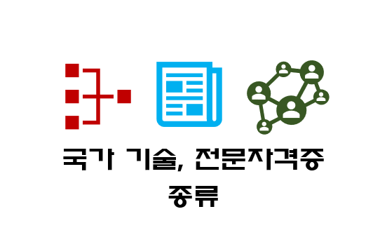  국가 기술, 전문 자격증  종류를 알아 봅니다.