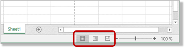 상태 표시줄 - 보기 바로가기