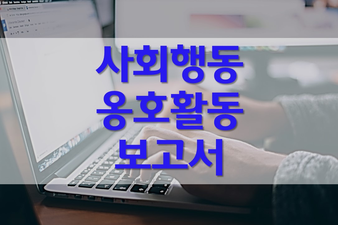  사회행동 옹호활동 보고서 예시/재가 장애인 주택마련