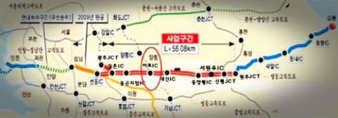 광주-원주-제2영동고속도로-노선도