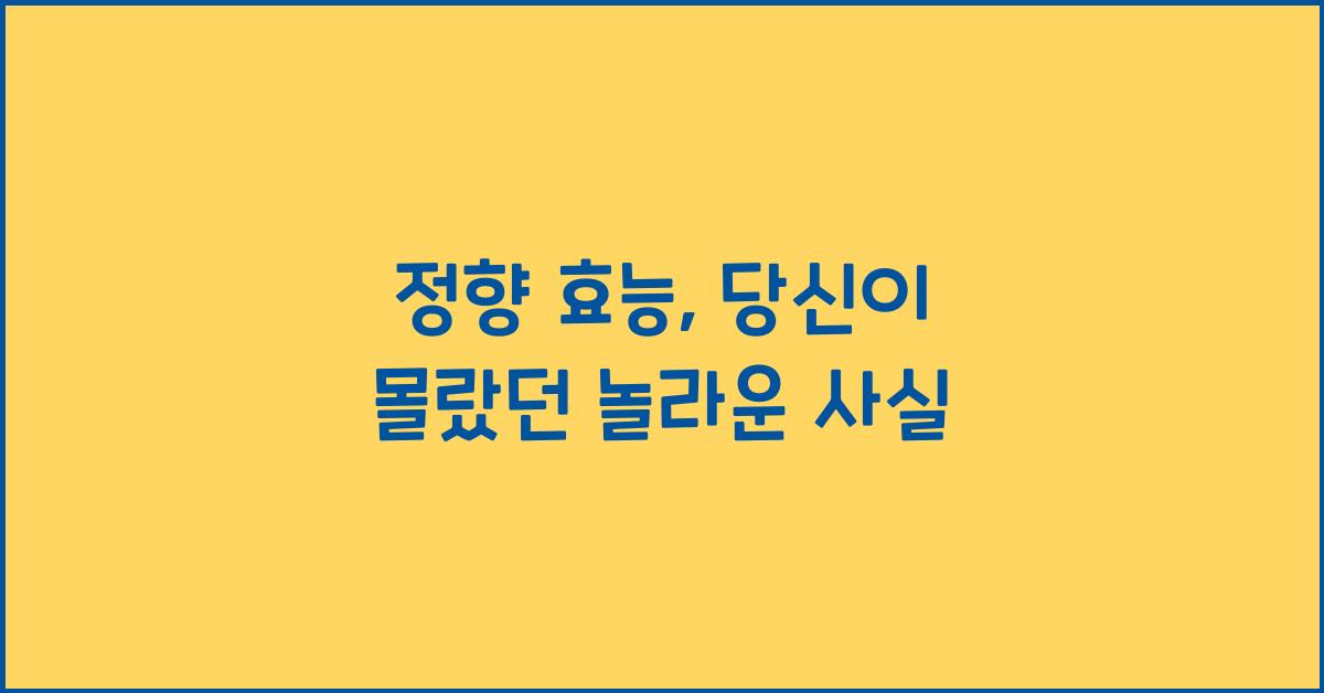 정향 효능