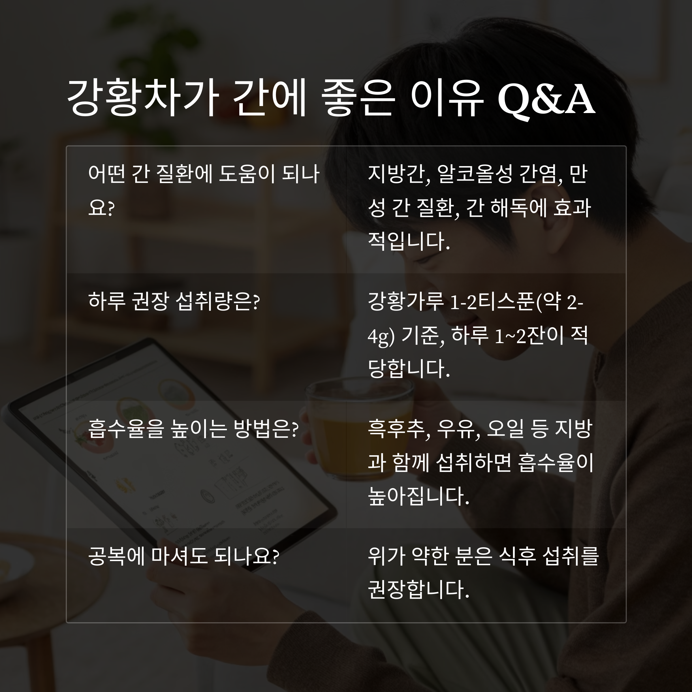 강황차