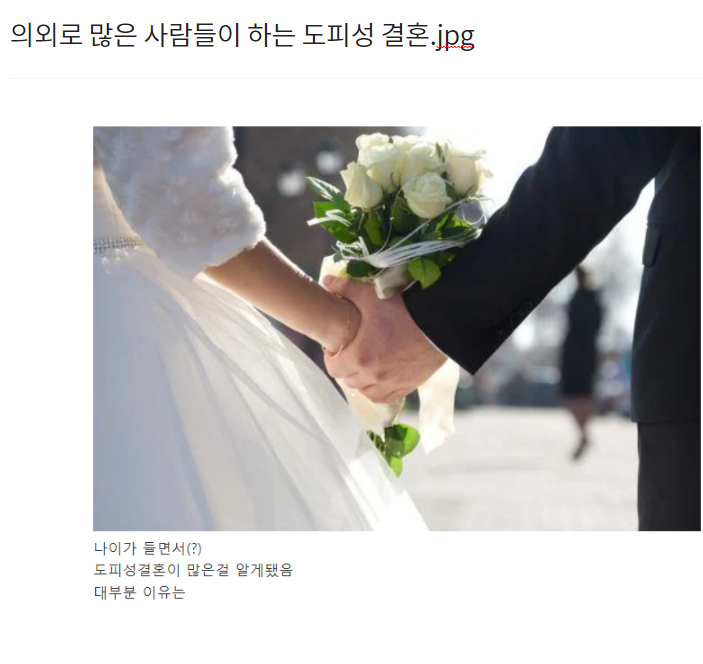  의외로 많은 사람들이 하는 도피성 결혼.jpg