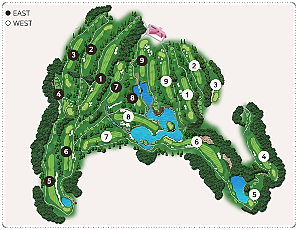 남촌CC 골프 코스 전체 조감도