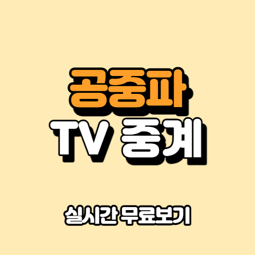 공중파 TV 중계 실시간 무료 보기