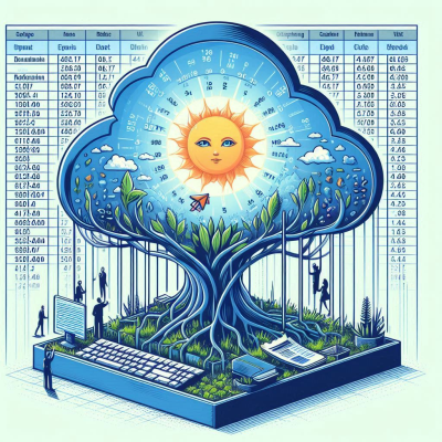 태양과 나무가 포함된 데이터 시각화 이미지