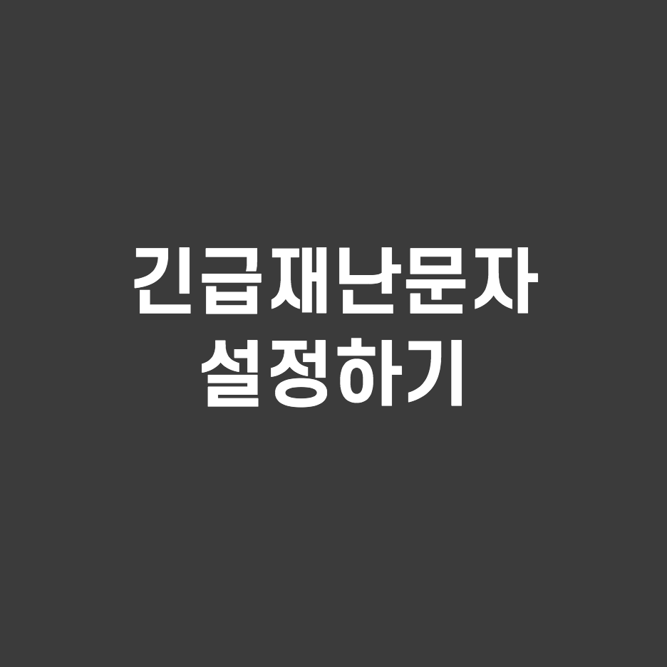  정말 쉬운 아이폰 긴급재난문자 소리 차단 설정하는 방법 알아보기