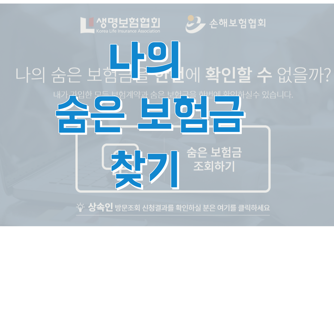  나의 숨은 보험금 찾기 - 찾아가지 않은 돈이 12조