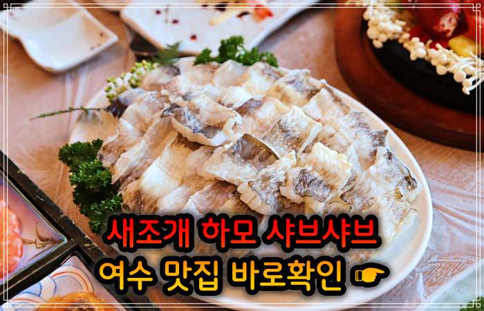  생생정보 여수 소노캄 4월 26일 우와한 식당 새조개 샤브샤브 보양식의 왕 하모 샤부샤부 맛집 위치