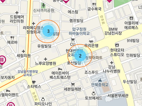 서울시-강남구-지도