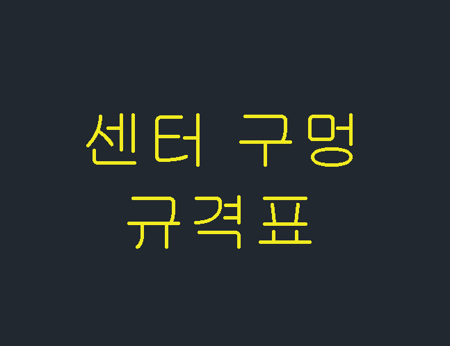  센터구멍 규격