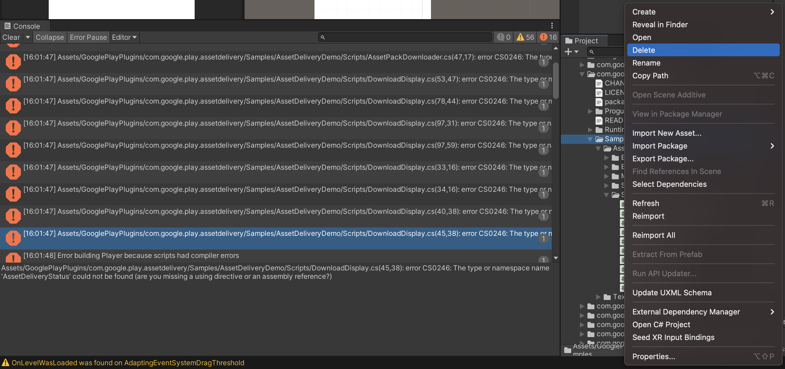 AssetDelivery에러