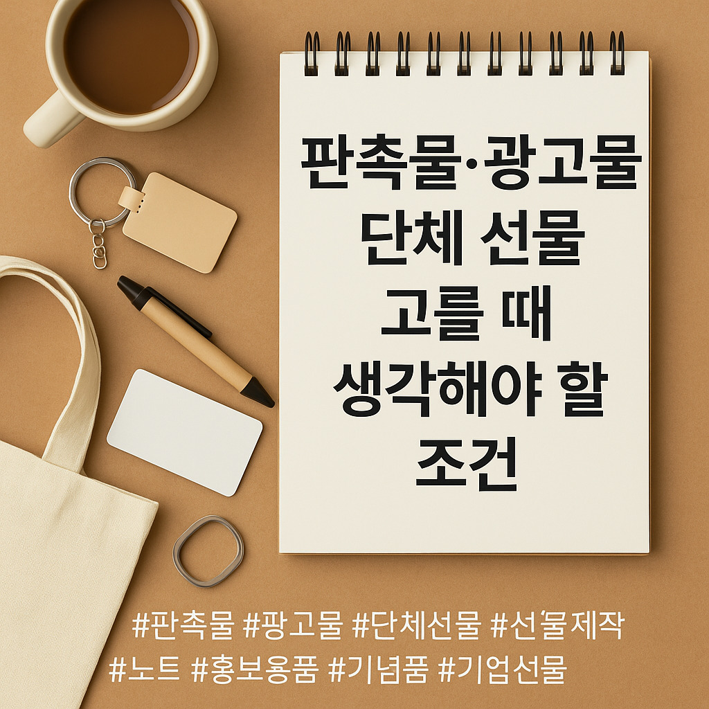 판촉물·광고물·단체 선물 고를 때 반드시 생각해야 할 5가지 조건