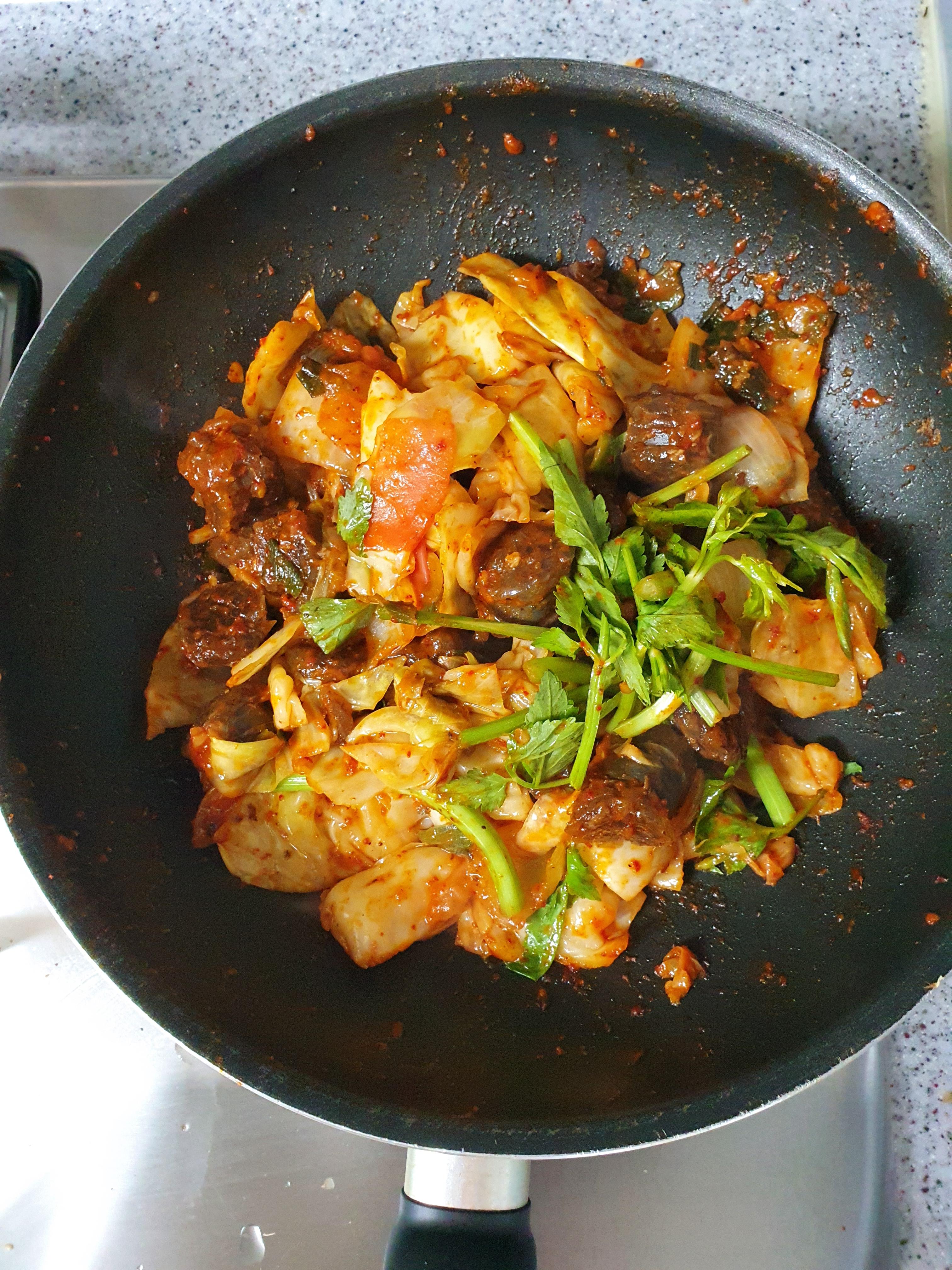  간단히 순대볶음 해먹기