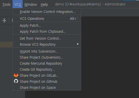 intellij gitlab 기존소스 연동하는방법