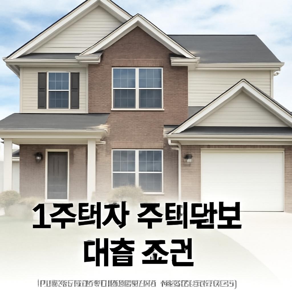 1주택자 주택담보대출 조건